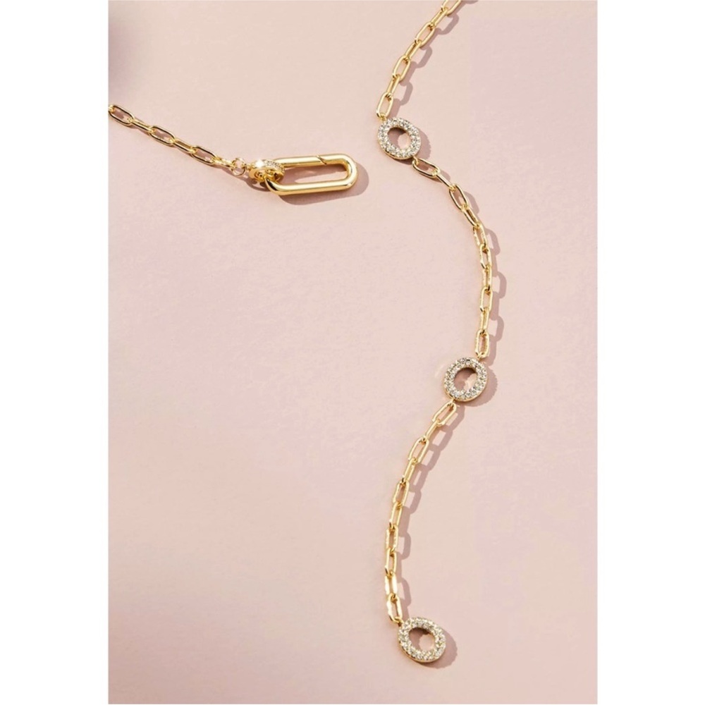 NWT Anthropologie Charmed Paperclip Chain Necklace MSRP $68 - Picture 2 of 13